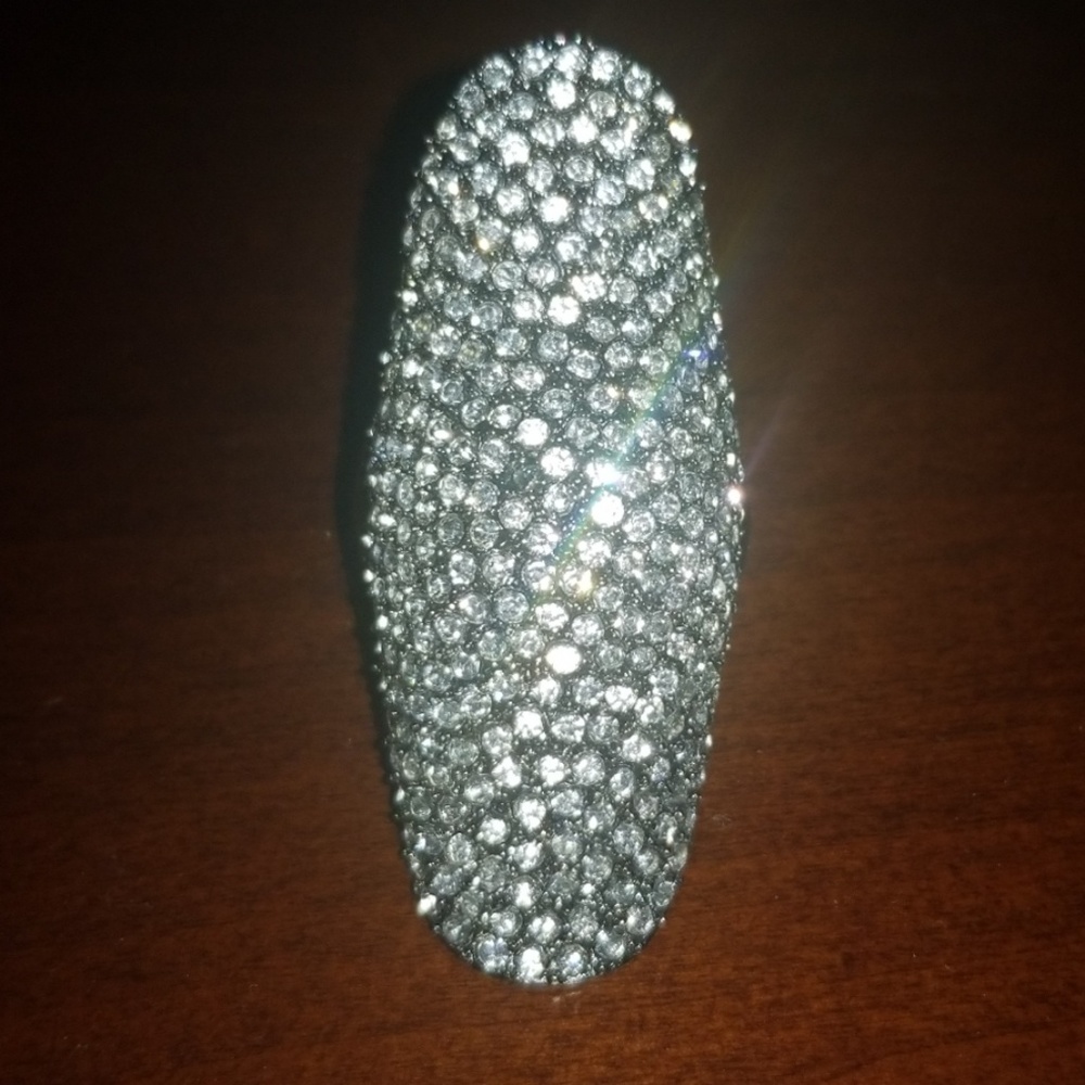 Glimmery cocktail ring